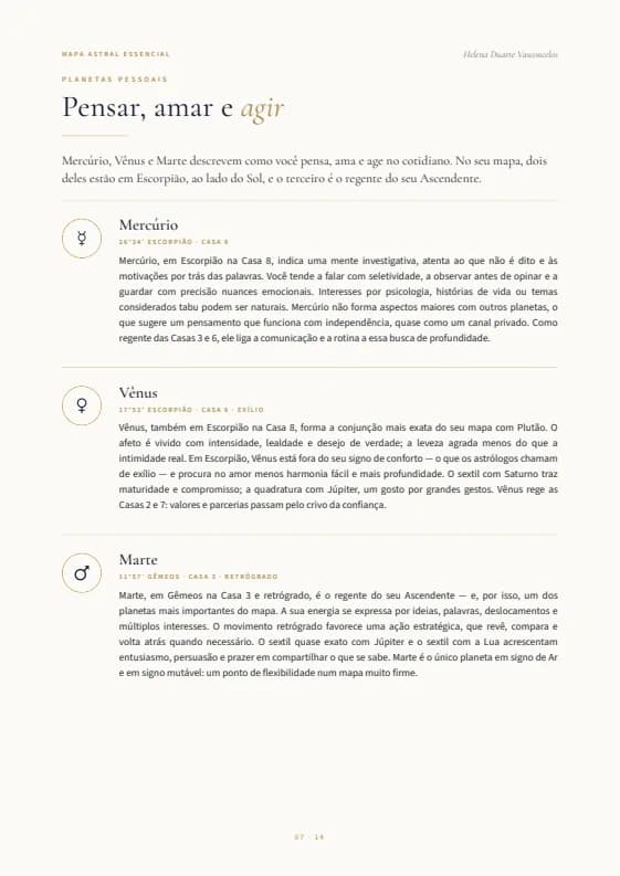 Página 7: Mercúrio, Vênus e Marte